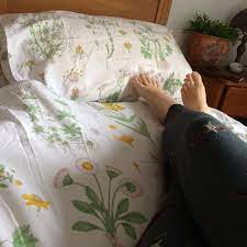 Strandkrypa Botanical Bedding From Ikea From Moon To Moon Bed Sheets Beige Bed Linen Floral Bedding
