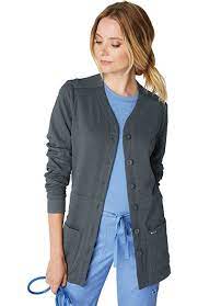 Koi Lite Women S Claire Button Front Solid Cardigan Scrub Jacket Allheart Com