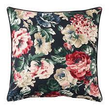Leikny Black Multicolour Cushion Cover 50x50 Cm Ikea Cushions Ikea Cushions Floral Cushions