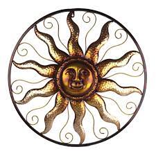 Sun Wall Art 25 In Steel Bronze Sun Decorative Wall Art Metal Sun Wall Art Outdoor Metal Art Outdoor Wall Decor