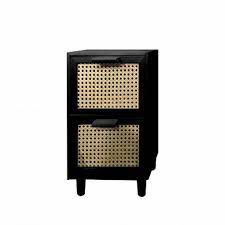 Retrait gratuit sous 2h en magasin, livraison sur rdv, à l'étage et dans. Table De Chevet 2 Tiroirs A Cannage 45 X 39 X 59 Cm Beige Noir Meubles De Rangement Pour La Salle A Manger La Foir Fouille