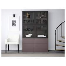 Ikea Besta Vitrine Schubladenschienen Vitrine Rauchglas