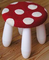 Annahillegonda S Toadstool Cover For Ikea Mammut Childeren S Stool Crochet Home Crochet Projects Crochet For Kids