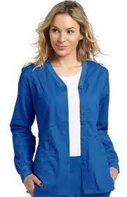 Allure By White Cross Women S Button Front Cardigan Warm Up Scrub Jacket