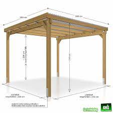 Unterstand 3x3 M Uberdachung Fur Gartengerate Gartenmobel Kaminholz Grill Pavillon Selber Bauen Holz Pavillon Garten Unterstand