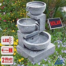 Gartenbrunnen Brunnen Solar Brunnen Zierbrunnen Vogelbad Wasserfall Gartenleuchte Teichpumpe Springbrunnen Wassers Brunnen Garten Gartenbrunnen Springbrunnen