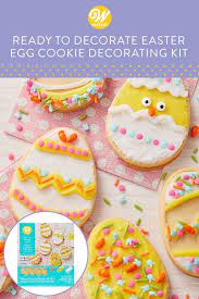 Ready To Decorate Easter Egg Cookie Decorating Kit Easter Egg Cookies Decorated Cookie Decorating Kits Easter Egg Cookies