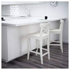 Ingolf Barkruk Met Rugleuning Wit 63 Cm Ikea Bar Stools Ikea Bar Ikea Barstools