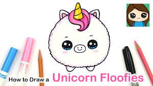 How To Draw A Baby Unicorn Easy Floofies Fluffy Cute Little Drawings Cute Easy Drawings Baby Unicorn