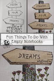 15 Awesomely Creative Things To Do In Your Blank Notebook Light Travel Action Empty Notebook Doodles Art Journal Tutorial