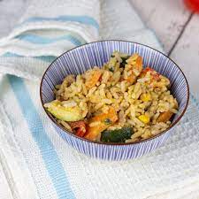 Gemuse Hack Reispfanne Reispfanne Mittagsgerichte Essen