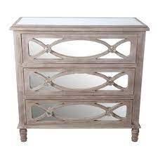 Privilege 3 Drawer Mirrored Accent Cabinet Mirrored Chest Mirrored Nightstand Bedroom Furniture Makeover