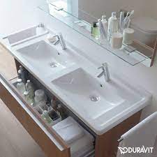 Duravit Starck 3 Doppelwaschtisch Weiss Mit Wondergliss Mit 2 Hahnlochern 03321300001 Doppelwaschtisch Duravit Bad Einrichten