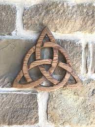 Triquetra Knot Trinity Celtic Knot Wooden Celtic Knot Wood Celtic Knot Carved Celtic Knot Celtic Wall Decor Unique Items Products Carving Fabric Art