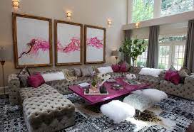 Photos Our First Celebrity Private Quarters Gallery Featuring The Home Of Real Housewives Of Atlan Beautiful Houses Interior Pink Living Room House Interior