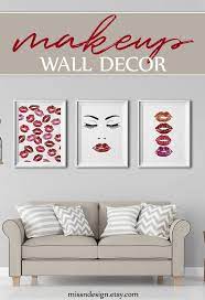 Makeup Decor Makeup Wall Art Makeup Wall Decor Makeup Wall Art Printable Lipstick Art Lipstick Art Illustra Girly Decor Wall Art Prints Fashion Art Prints