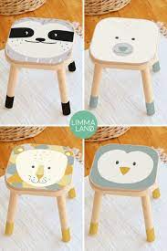 Kinderhocker Von Ikea Aus Holz Mit Klebefolie Von Limmaland Kinder Hocker Ikea Kinderzimmer Jungen Kinderhocker