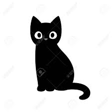 Black Cat Silhouette Black Cat Drawing Cat Drawing Kitten Drawing