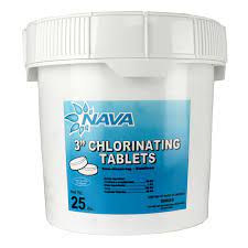 Nava 3 Inch Pool Spa Stabilized Chlorinating Tablets 25 Pounds 12000294 25lb Spa Pool Pool Chlorine Tablet