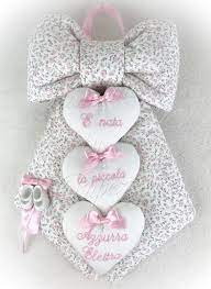 Fiocco Nascita Classico Fiorellini Rosa Nascita Fai Da Te Baby Corredino Da Neonato