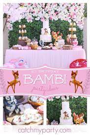 Bambi Birthday Bambi 1st Birthday Party Catch My Party Baby Girl Birthday Theme Girls Birthday Party Girl Birthday Themes