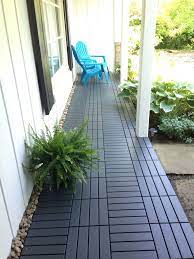 Ikea Runnen Decking With Pond Stones Ikea Deck Ikea Outdoor Flooring Small Front Porches Designs