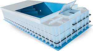 Pool Komplettset Swimmingpool Set Mit Automatischen Und Elektrischen Rolladen Rollo Pool Komplettset Skimmer Pool Poolabdeckung