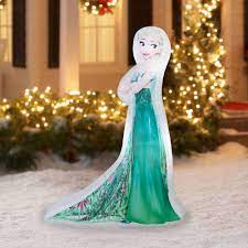 Icymi 5ft Prelit Airblowns Frozen Elsa Inflatable Merry Christmas Trees Dec Christmas Inflatables Christmas Decorations Diy Outdoor Christmas Yard Decorations