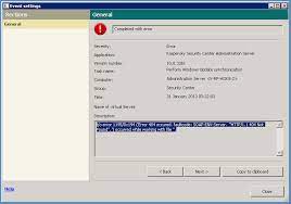 Perform Windows Update Synchronization Task In Kaspersky Security Center 10 Ends With 1195 0x194 Error 404 Occured Fualtcode Soap Env Server Http 1 1 404 Not Found