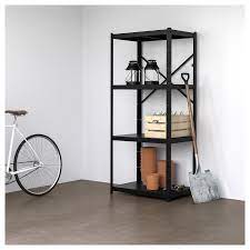 Bror Shelving Unit Black 33 1 2x21 5 8x74 3 4 Find It Here Ikea Shelving Unit Shelving Shelves