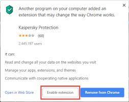 How To Enable The Kaspersky Protection Extension In Google Chrome Mozilla Firefox And Microsoft Edge Based On Chromium