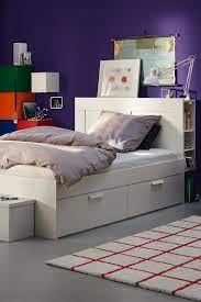 Brimnes Bettgestell Kopfteil Und Schublade Weiss Ikea Deutschland Zimmer Schlafzimmer Raum
