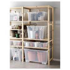 Samla Transparent Box 56x39x42 Cm 65 L Ikea Ikea Samla Ikea Storage Garage Storage Bins