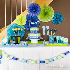 I Love Doing All Things Crafty Blue Birthday Parties Birthday Party Decorations Birthday Party
