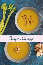 Stangenselleriesuppe Mit Exotischem Touch Sellerie Suppe Rezept Stangensellerie Sellerie Rezepte