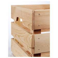 Knagglig Box Pine 18x12 X9 Ikea Ikea Wooden Kitchen Storage Crate Storage