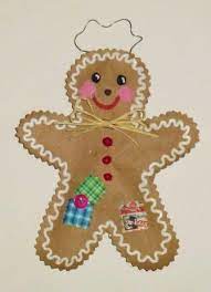 Gingerbread Man Made From A Brown Paper Bag Paper Christmas Ornaments Christmas Ornaments Homemade Diy Christmas Ornaments