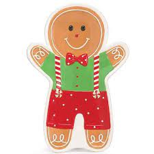 Gingerbread Man Plate Gingerbread Christmas Decor Whimsical Christmas Gingerbread Decorations