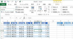 Excel 2013 テーブル名を編集するには