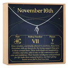 November 16th Necklace Present For Birthday Celebration Gift For Her Scorpio Dear Ava This decan is under the supervision of the moon.