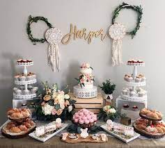 Dessert Table Boho Chic Chic Baby Shower Baby Shower Decorations Baby Shower