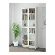 Billy Oxberg Kirjahylly Valkoinen 80x30x202 Cm Ikea Bookcase With Glass Doors Ikea Billy White Bookcase
