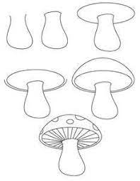 How To Draw A Mushroom Mushroom Drawing Easy Drawings Flower Drawing