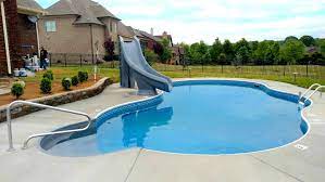 Pool And Spa Depot 16 X 34 Deer Creek Steel Wall Inground Pool Aluminum Coping Broom Finished Concret Spa Pool Inground Pool Landscaping Swimming Pools