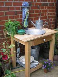 Waschtisch Mit Wassersaule Handmade Kultur Waschbecken Garten Wasserhahn Garten Gartenwaschbecken