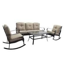 Garden Treasures Arbington 4 Piece Metal Frame Patio Conversation Set With Cushions Lowes Com Conversation Set Patio Conversation Set Tempered Glass Table Top