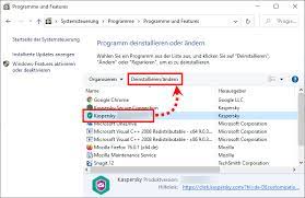 Deinstallieren Von Kaspersky Programmen