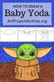 How To Draw Baby Yoda Art Projects For Kids Baby Drawing Yoda Art Easy Art Projects