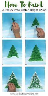 How To Paint A Christmas Tree Christmas Tree Painting Christmas Tree Drawing Christmas Drawing