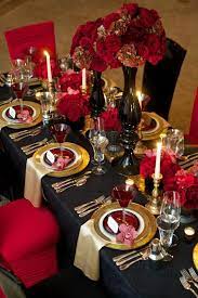 Wedding Reception Ideas Big City Glam Black Wedding Decorations Wedding Table Settings Table Settings